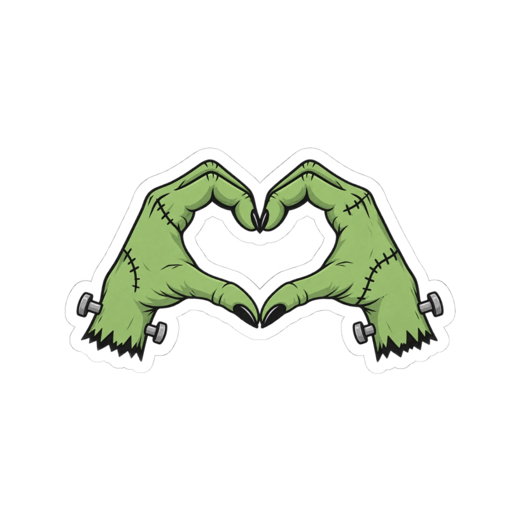 Frankenstein Hands Heart Sticker | Halloween Sticker