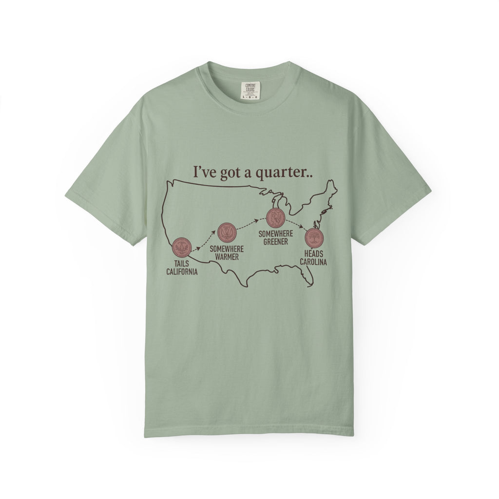 Heads Carolina Tails California T-shirt | 90s Country Lyrics Tee