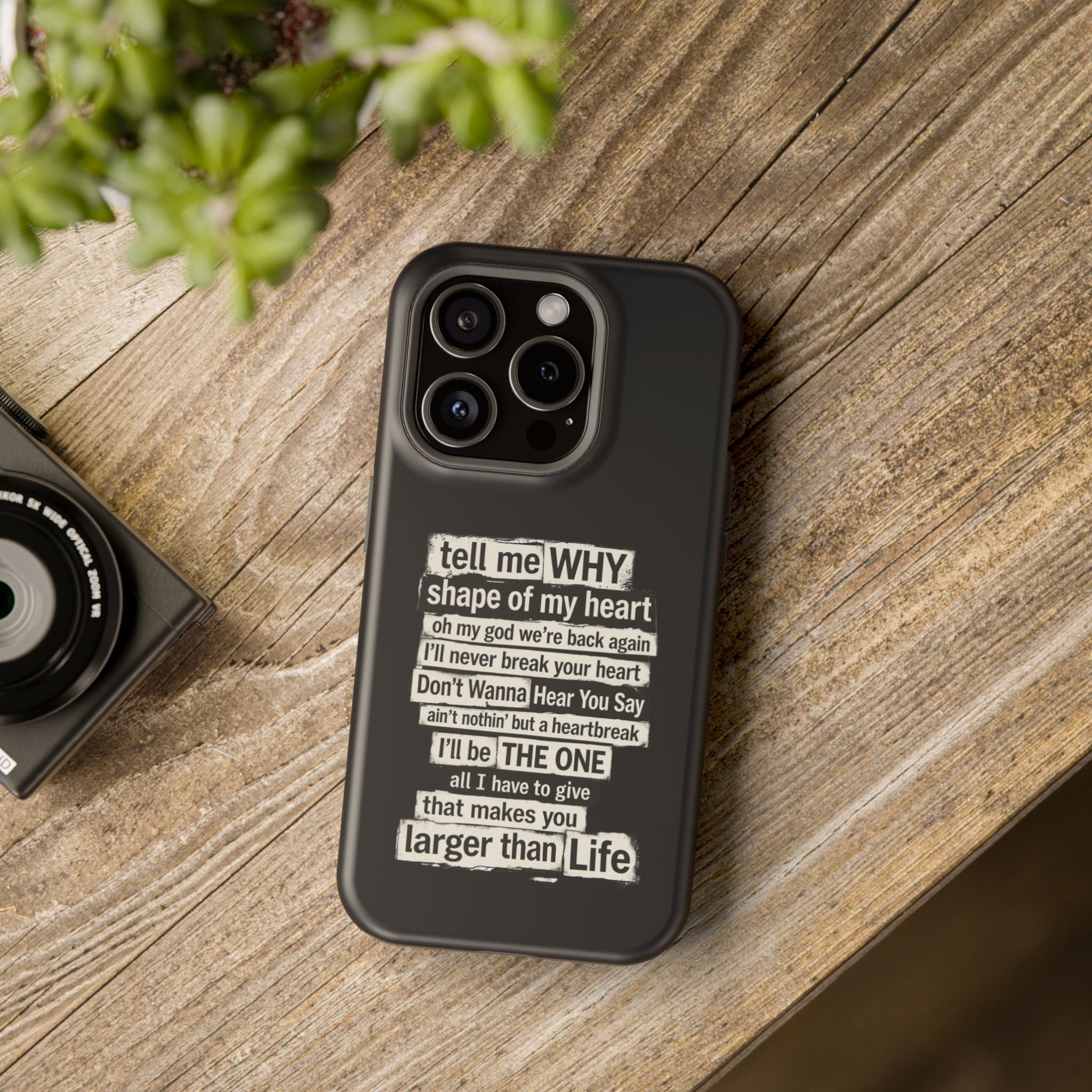 90s boy band Song Lyric Text Collage Phone Case | Magnetic Impact-Resistant Case | Gifts for Millennials