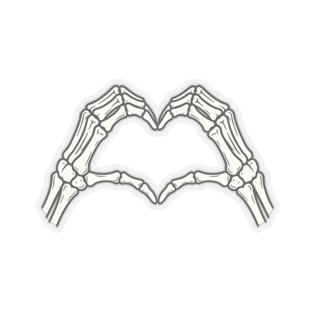 Skeleton Hands Heart Kiss-Cut Stickers | Bone Hand Heart Sticker