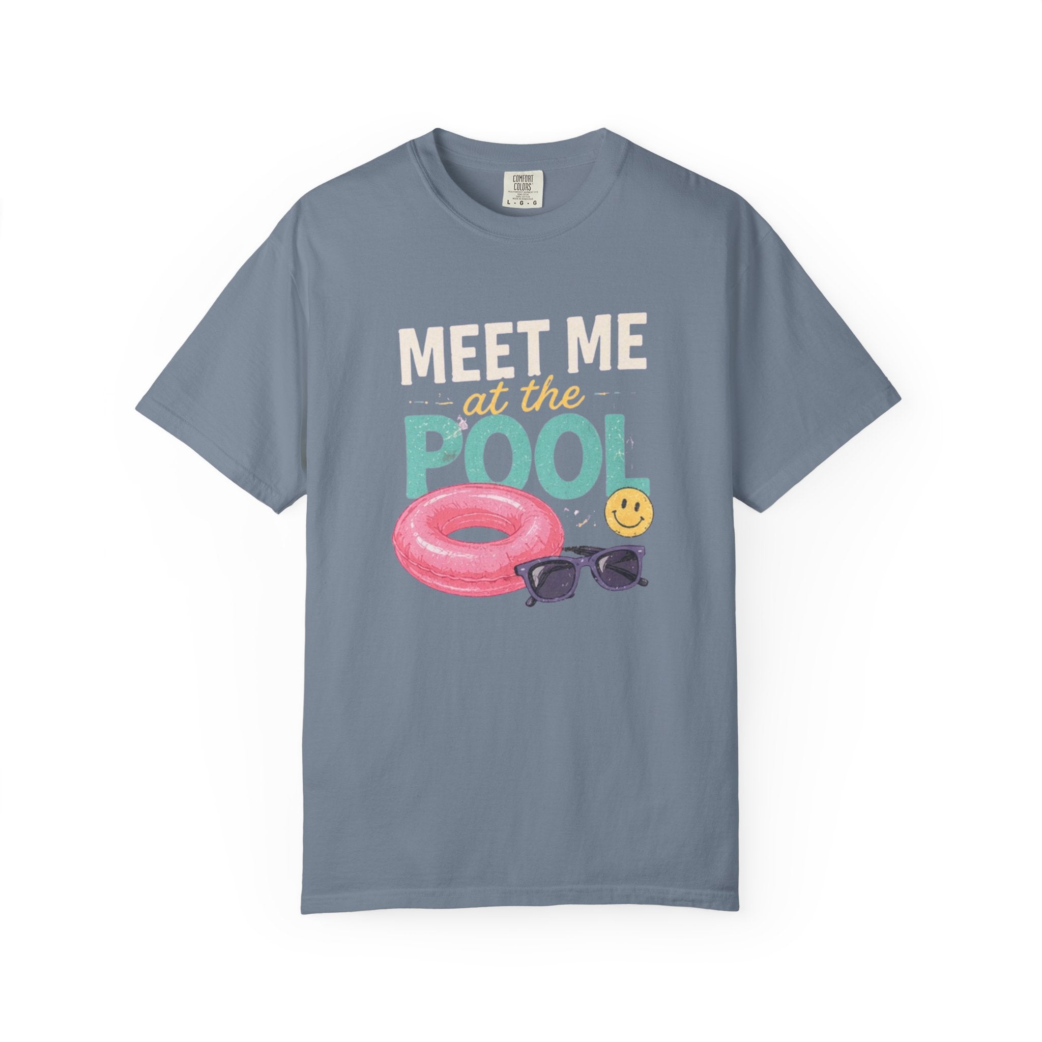 Retro Meet Me At The Pool Shirt | Vintage Summer Comfort Colors Tee | Pastel Pool Party Tshirt | Trendy Graphic Tee Oversized