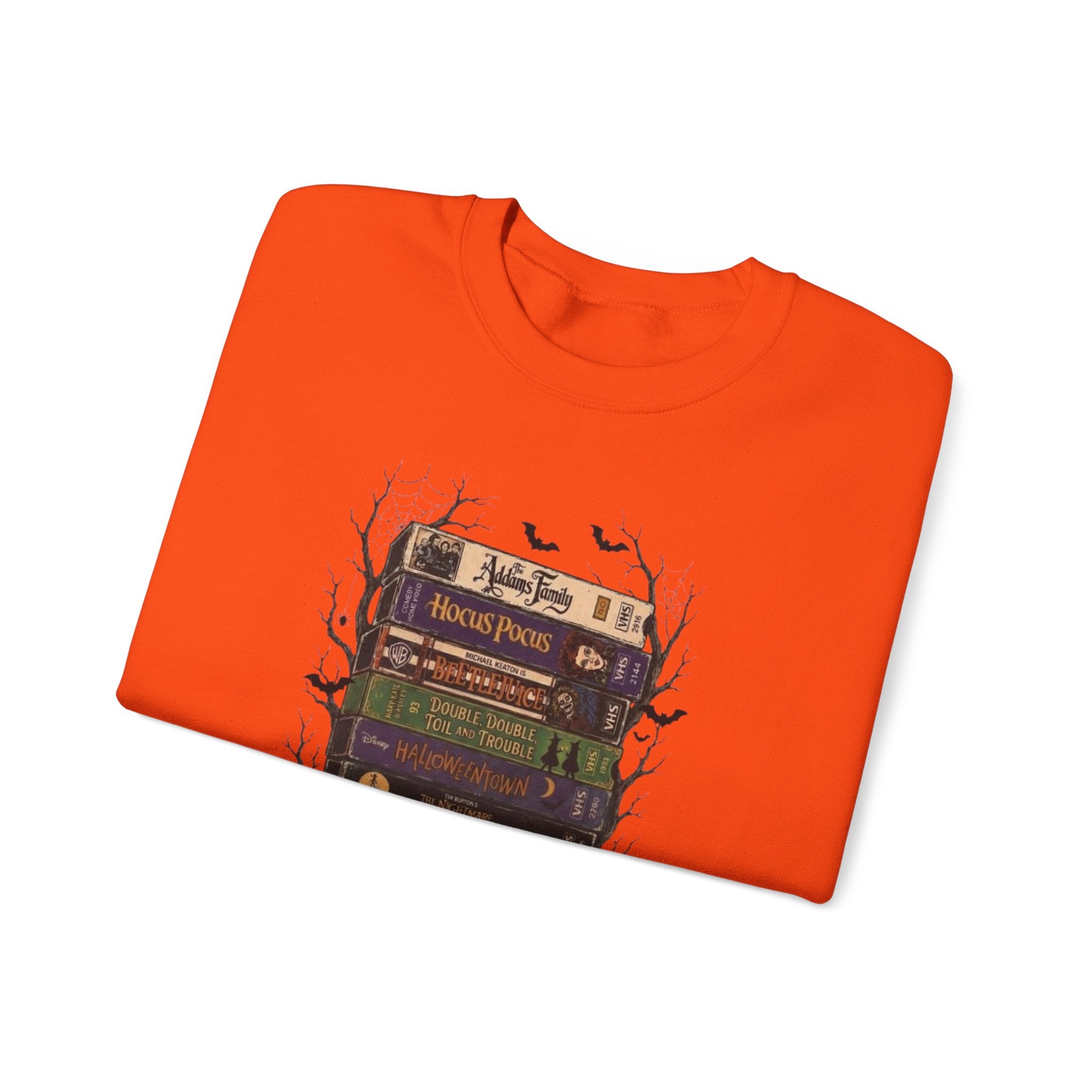 🎃 90s Fright Club VHS Tapes Sweatshirt – Vintage Halloween Crewneck