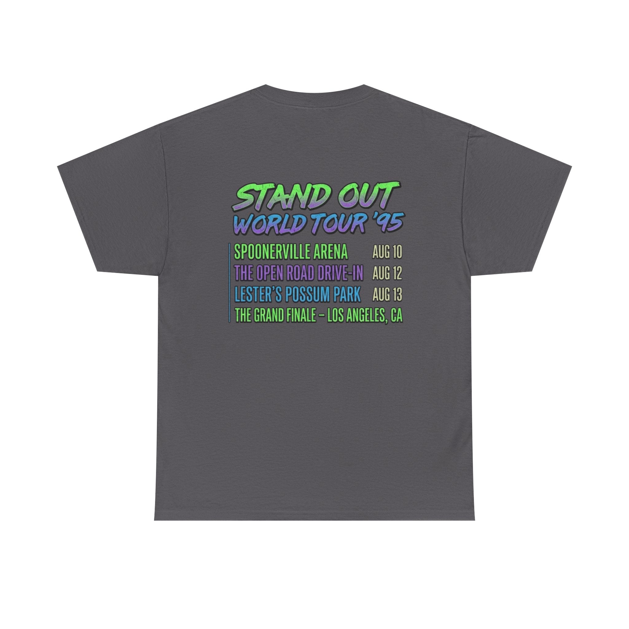 90s Pop Star Concert Tee | Retro Animated World Tour T-Shirt | Y2K Streetwear Graphic Top | 1990s Nostalgia Aesthetic Casual Shirt
