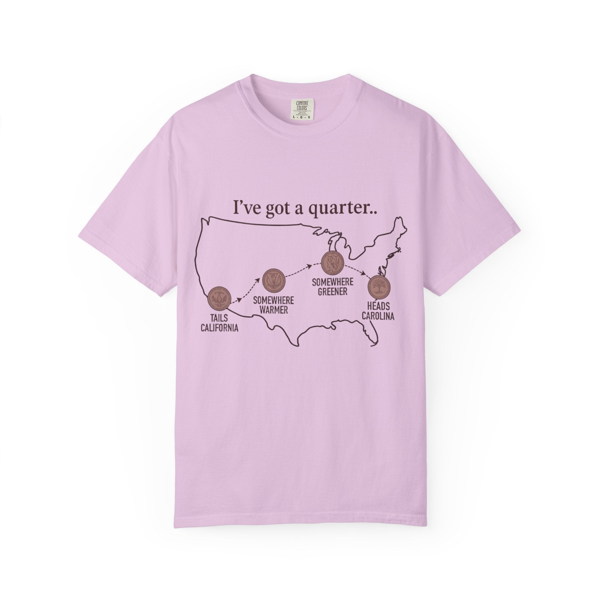 Heads Carolina Tails California T-shirt | 90s Country Lyrics Tee