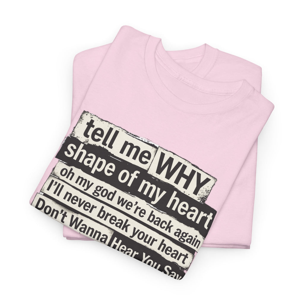 90's Boy Band Nostalgia Lyrics Tee | Concert Shirt for Vegas Sphere Residency