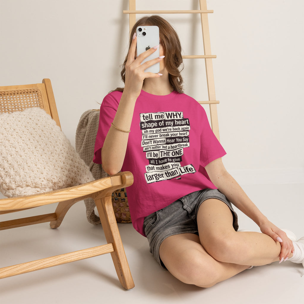 90's Boy Band Nostalgia Lyrics Tee | Concert Shirt for Vegas Sphere Residency