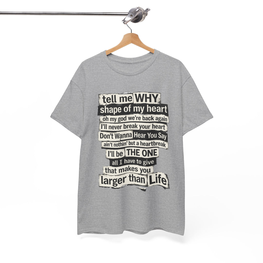 90's Boy Band Nostalgia Lyrics Tee | Concert Shirt for Vegas Sphere Residency