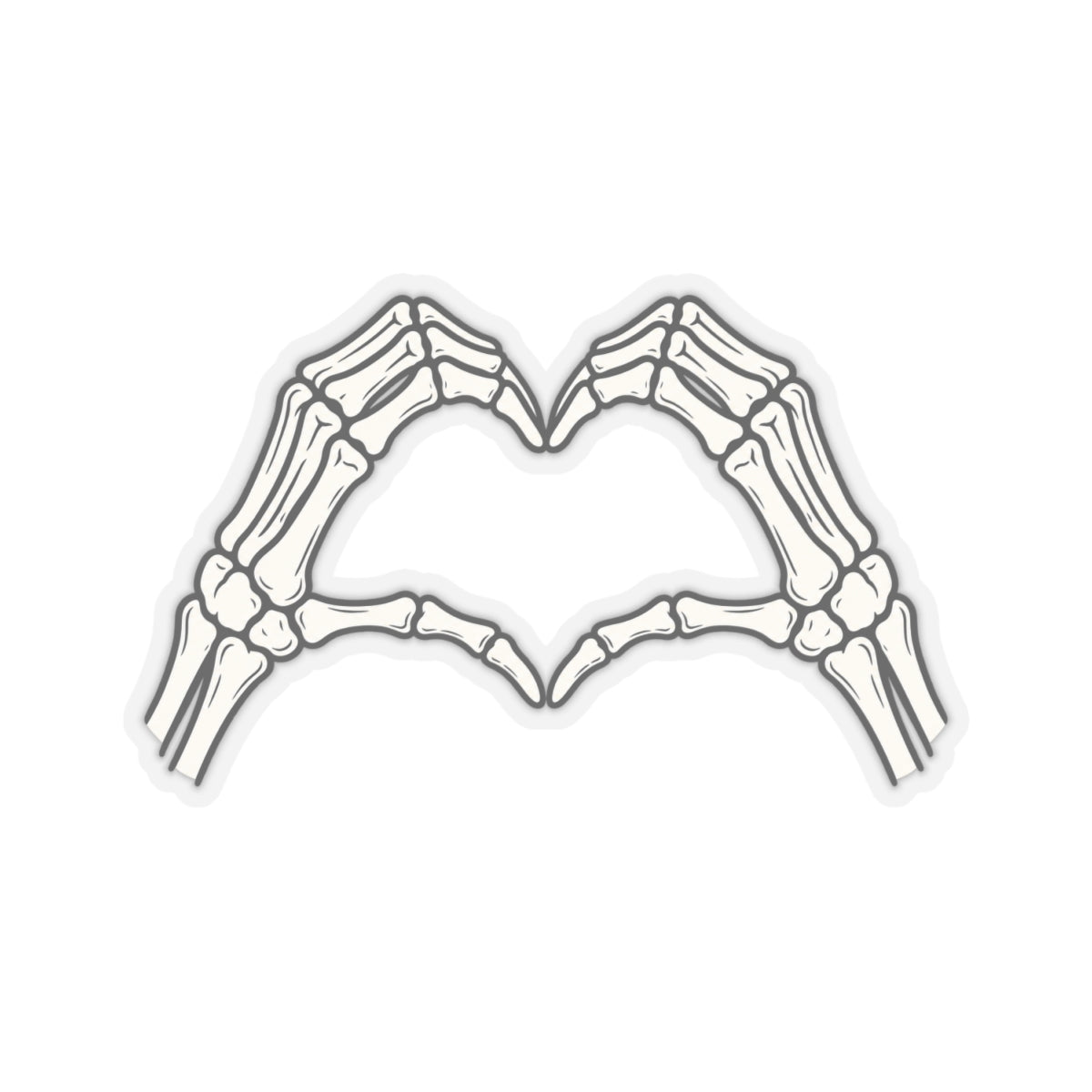 Skeleton Hands Heart Kiss-Cut Stickers | Bone Hand Heart Sticker