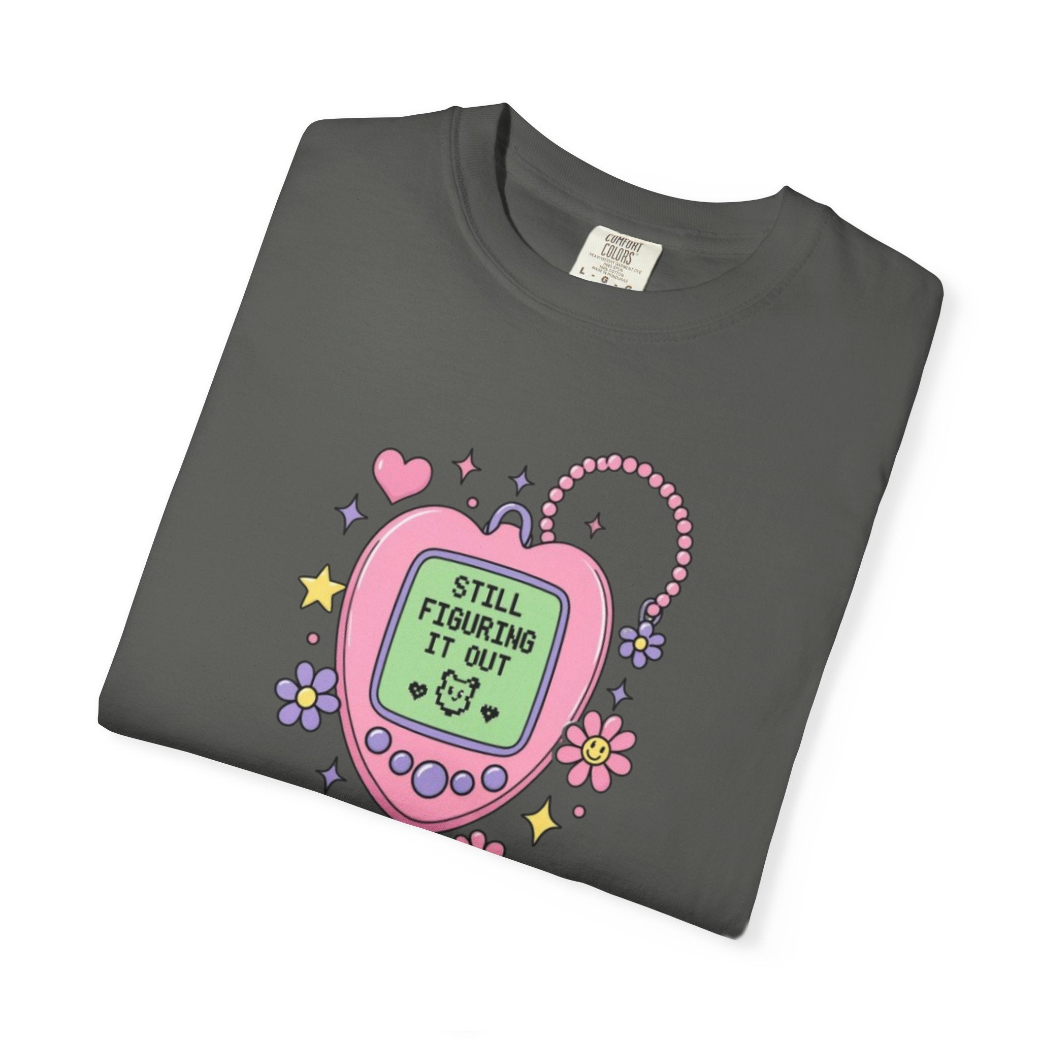 Nostalgic Digital Pet T-Shirt, Y2K Aesthetic Graphic Tee, Retro 90s Pixel Heart Shirt, Pastel Cute Unisex Graphic T-Shirt, Daily Reminder Top