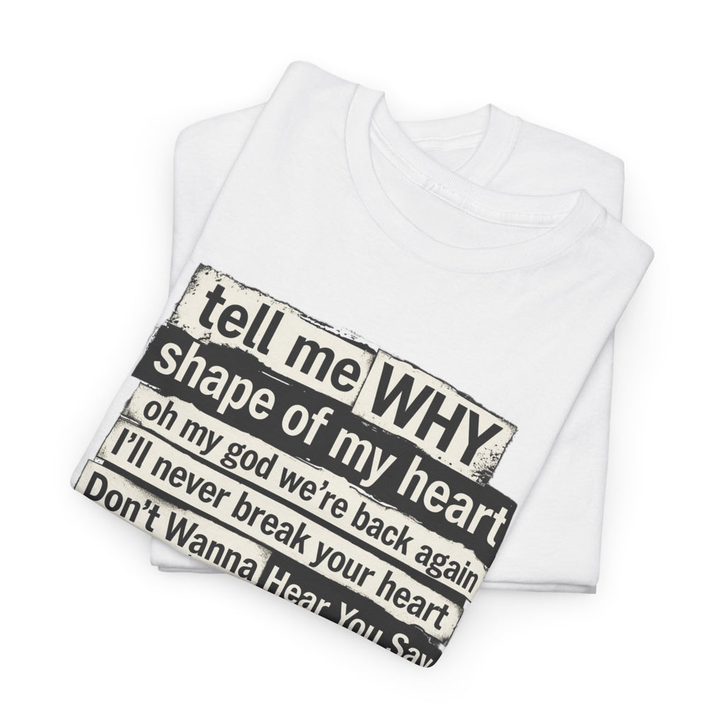90's Boy Band Nostalgia Lyrics Tee | Concert Shirt for Vegas Sphere Residency