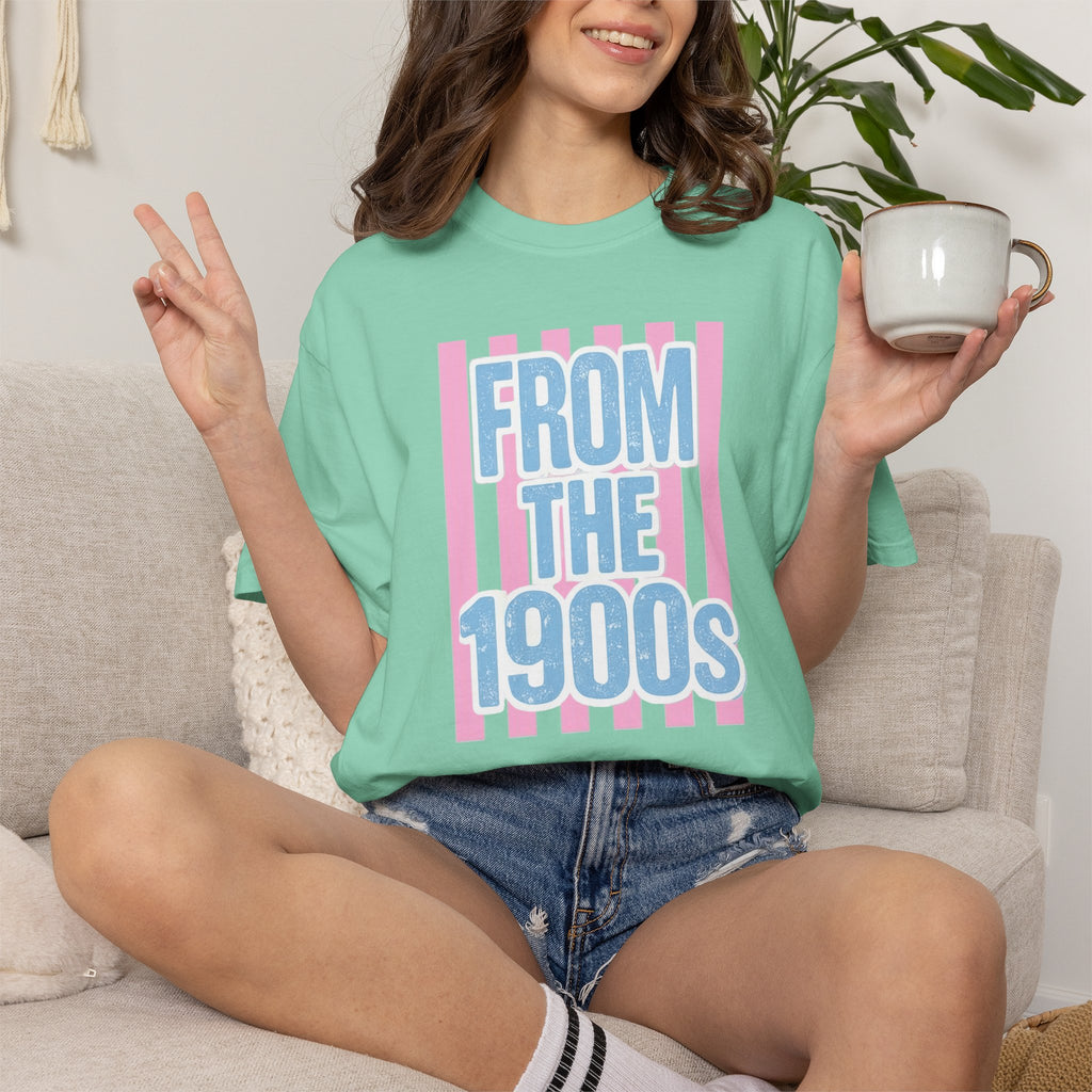 "From the 1900s" Retro Graphic Tee | Funny Millennial 90s Nostalgia Shirt | Pastel Aesthetic Comfort Colors Oversized Streetwear Top