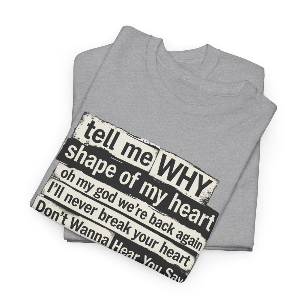 90's Boy Band Nostalgia Lyrics Tee | Concert Shirt for Vegas Sphere Residency
