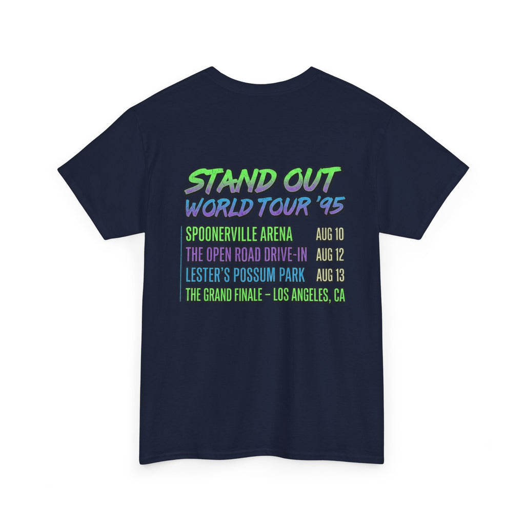 90s Pop Star Concert Tee | Retro Animated World Tour T-Shirt | Y2K Streetwear Graphic Top | 1990s Nostalgia Aesthetic Casual Shirt