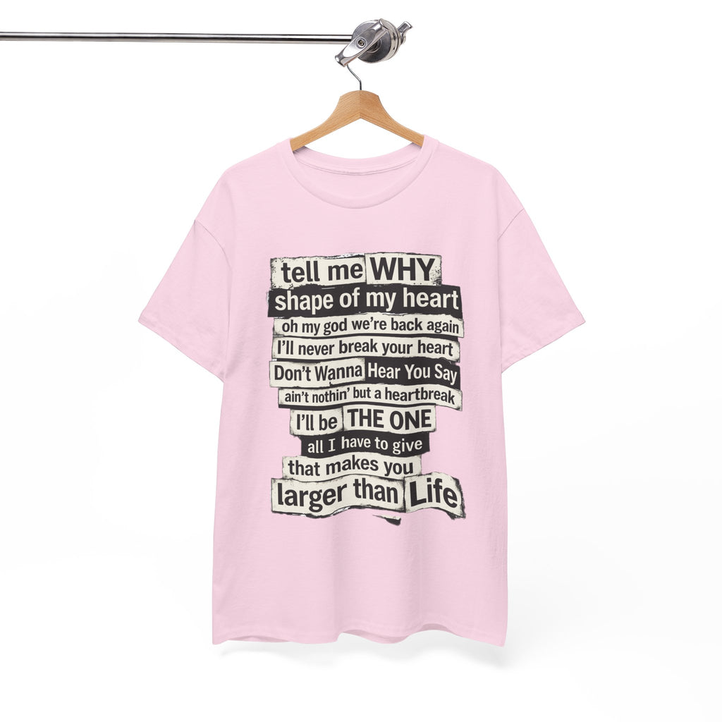 90's Boy Band Nostalgia Lyrics Tee | Concert Shirt for Vegas Sphere Residency
