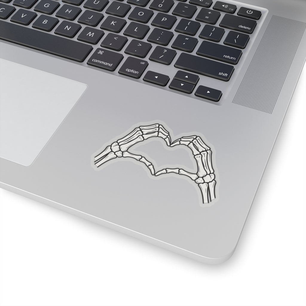 Skeleton Hands Heart Kiss-Cut Stickers | Bone Hand Heart Sticker