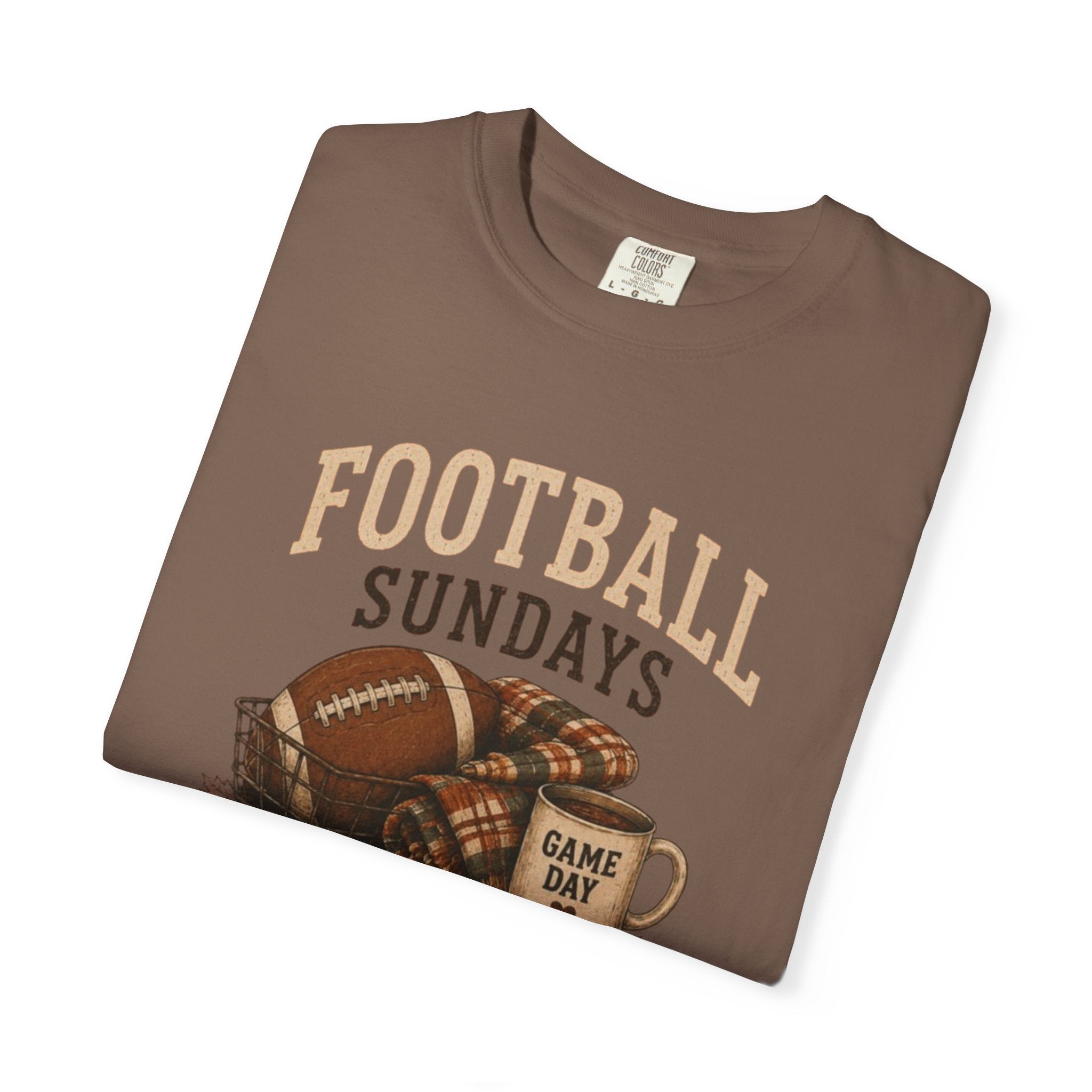 Vintage Football Sundays Shirt | Comfort Colors Game Day Tee | Blankets Snacks and Touchdowns Graphic T-Shirt | Retro Fall Sports Top