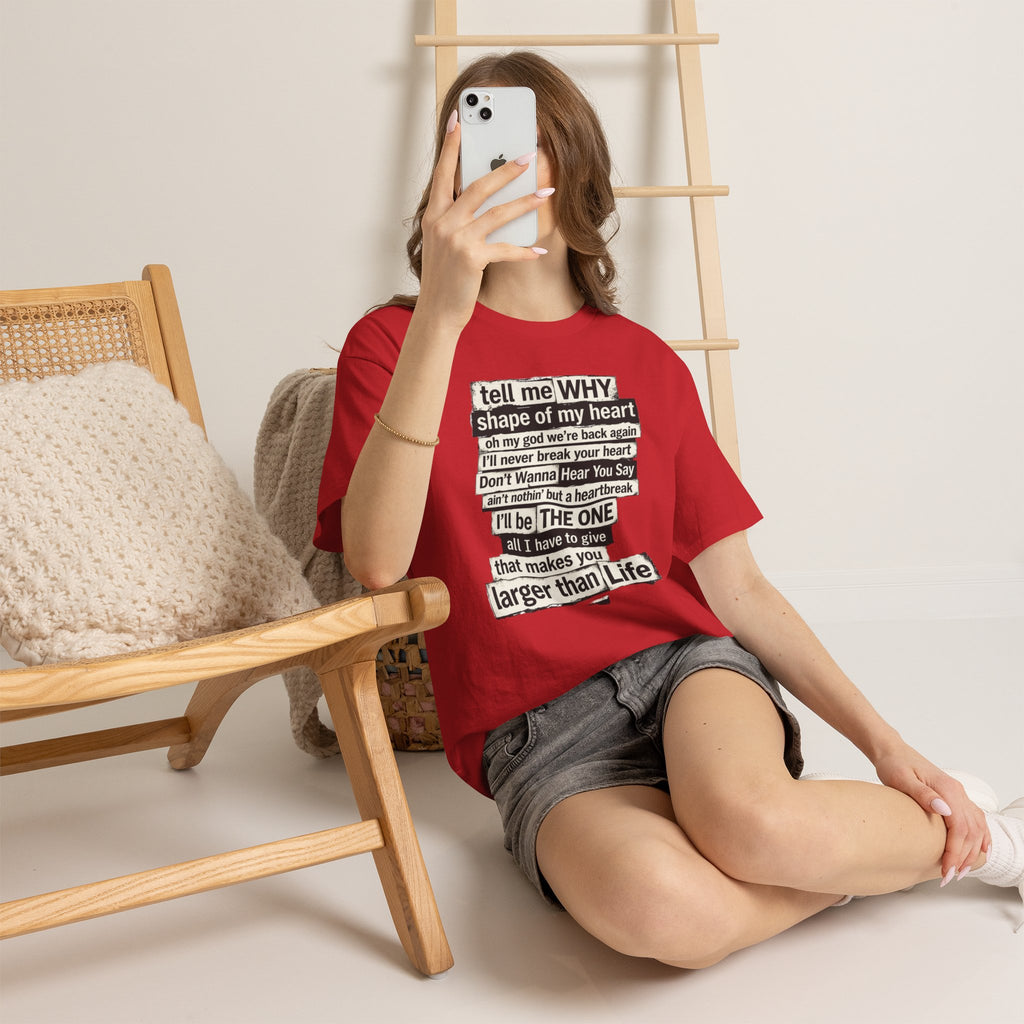90's Boy Band Nostalgia Lyrics Tee | Concert Shirt for Vegas Sphere Residency