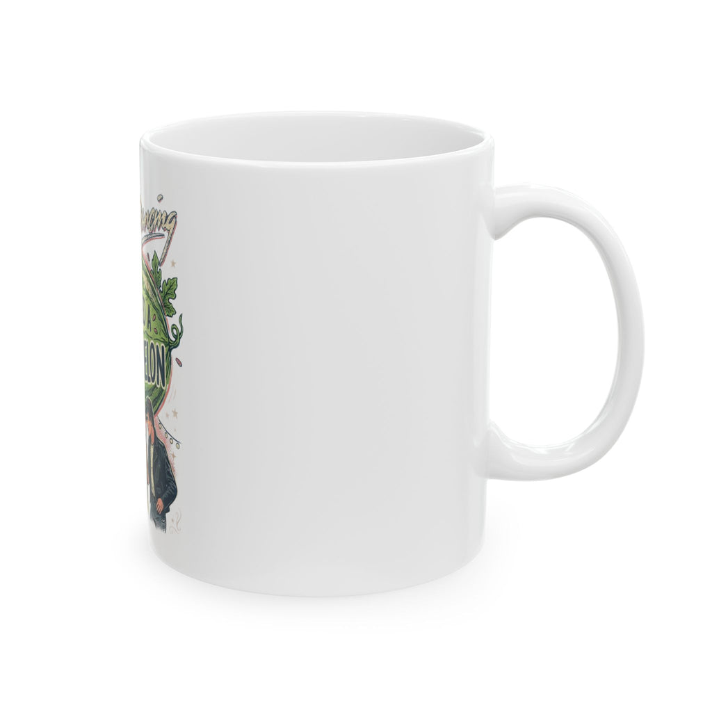 I Carried A Watermelon Ceramic Mug, Retro 80s Movie Quote Coffee Cup, Cute Nostalgic Gift for Movie Lovers