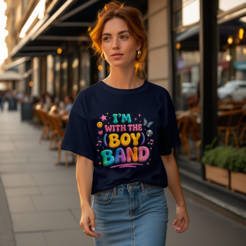 Im With The Boy Band Y2K Graphic Tee | Retro 90s Aesthetic T-Shirt | Concert & Festival Outfit