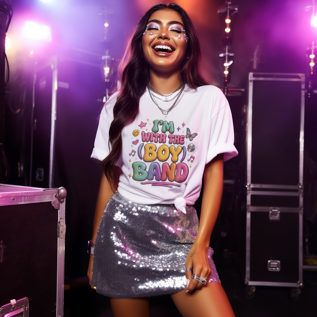 Im With The Boy Band Y2K Graphic Tee | Retro 90s Aesthetic T-Shirt | Concert & Festival Outfit