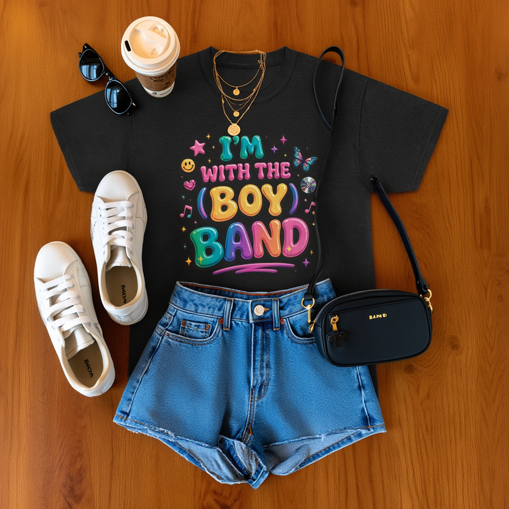 Im With The Boy Band Y2K Graphic Tee | Retro 90s Aesthetic T-Shirt | Concert & Festival Outfit