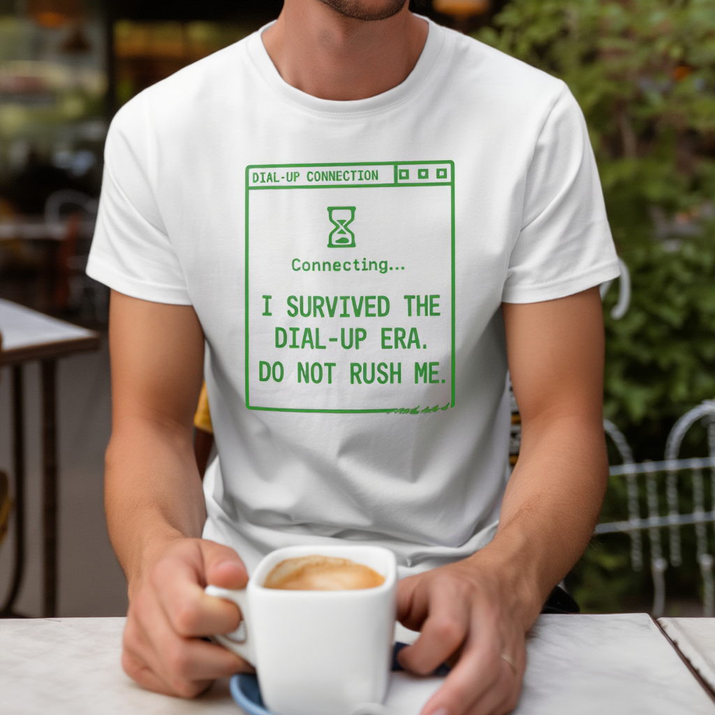 Funny Dial Up Internet Shirt, Retro Tech TShirt, 90s Nostalgia Graphic Tee, I Survived The Dial Up Era Shirt, Millennial Gift
