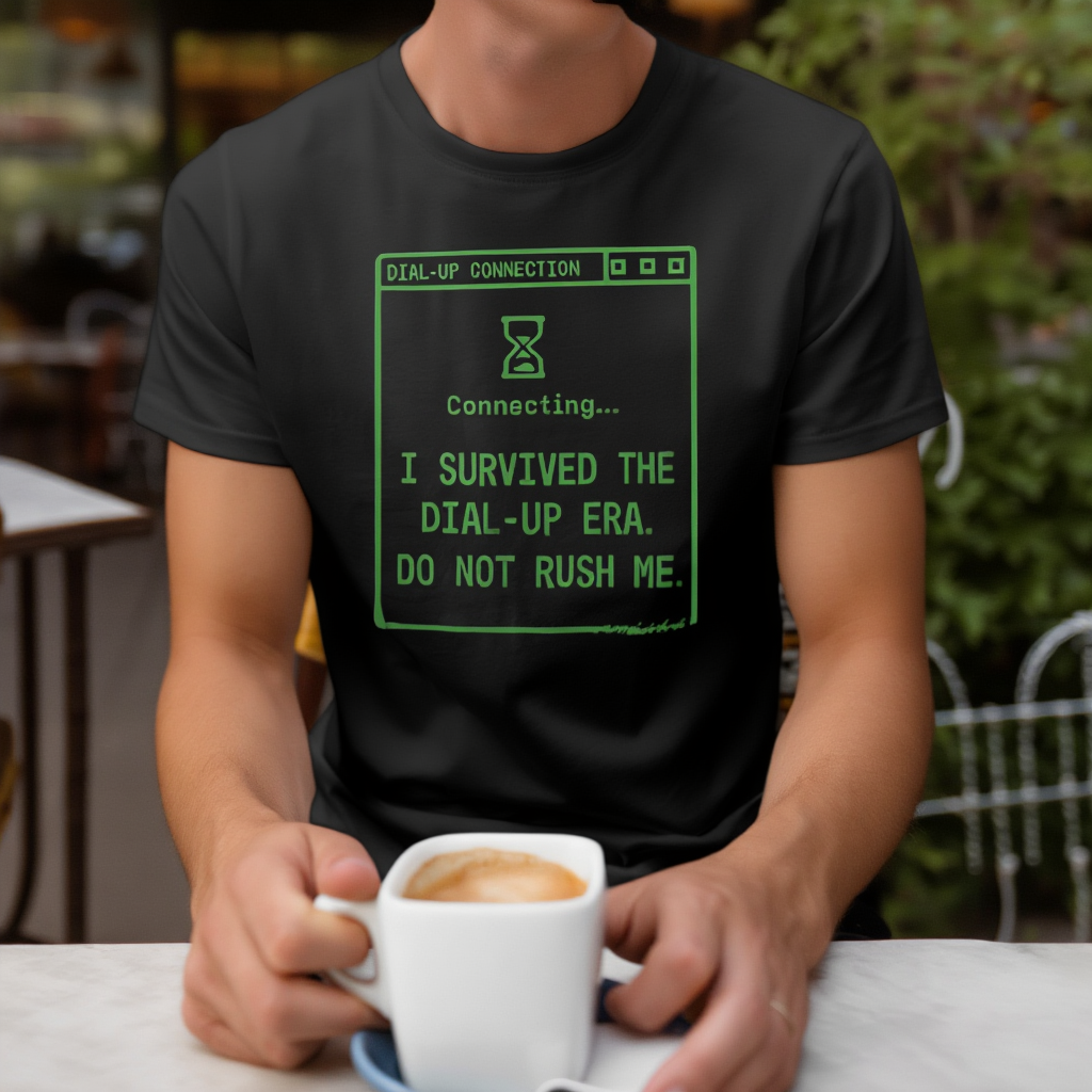 Funny Dial Up Internet Shirt, Retro Tech TShirt, 90s Nostalgia Graphic Tee, I Survived The Dial Up Era Shirt, Millennial Gift