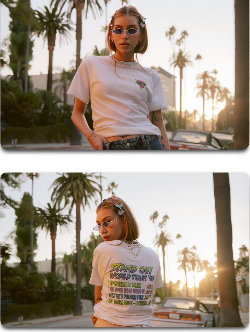 90s Pop Star Concert Tee | Retro Animated World Tour T-Shirt | Y2K Streetwear Graphic Top | 1990s Nostalgia Aesthetic Casual Shirt