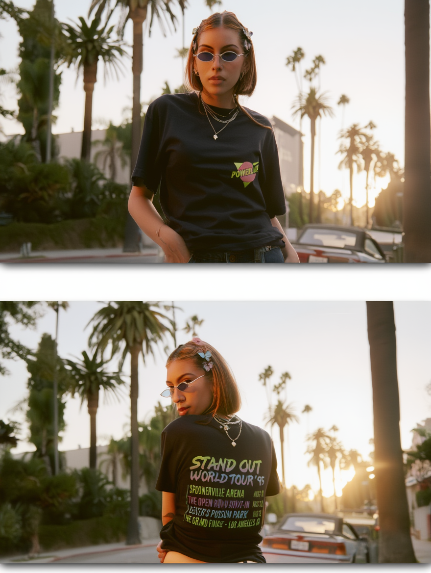 90s Pop Star Concert Tee | Retro Animated World Tour T-Shirt | Y2K Streetwear Graphic Top | 1990s Nostalgia Aesthetic Casual Shirt