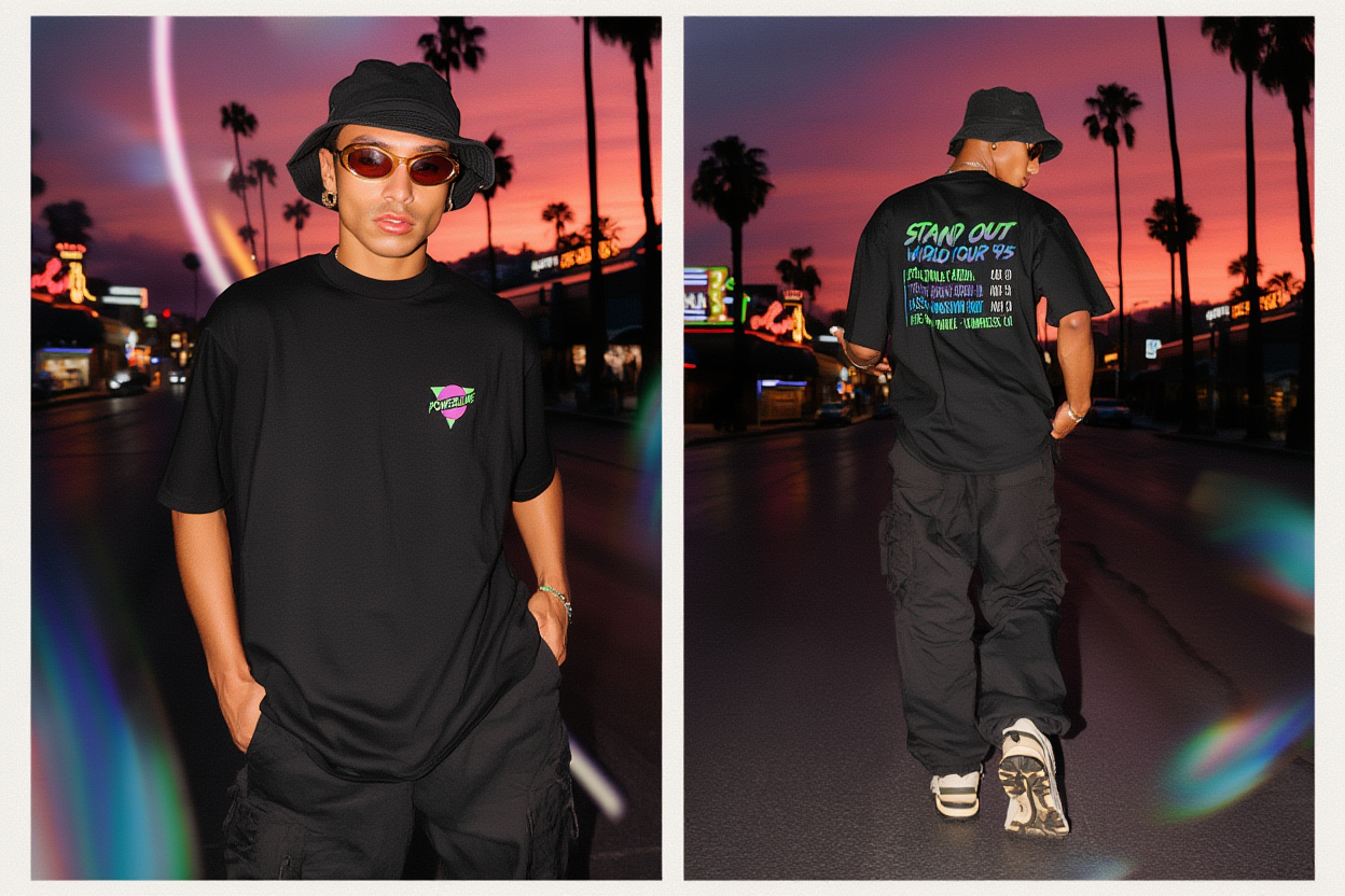 90s Pop Star Concert Tee | Retro Animated World Tour T-Shirt | Y2K Streetwear Graphic Top | 1990s Nostalgia Aesthetic Casual Shirt