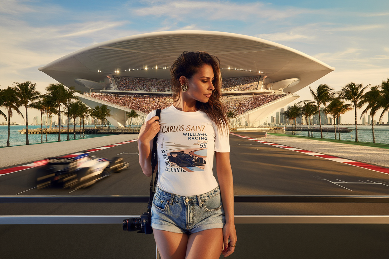 Formula One T-Shirt | Williams Racing/Carlos Sainz retro style