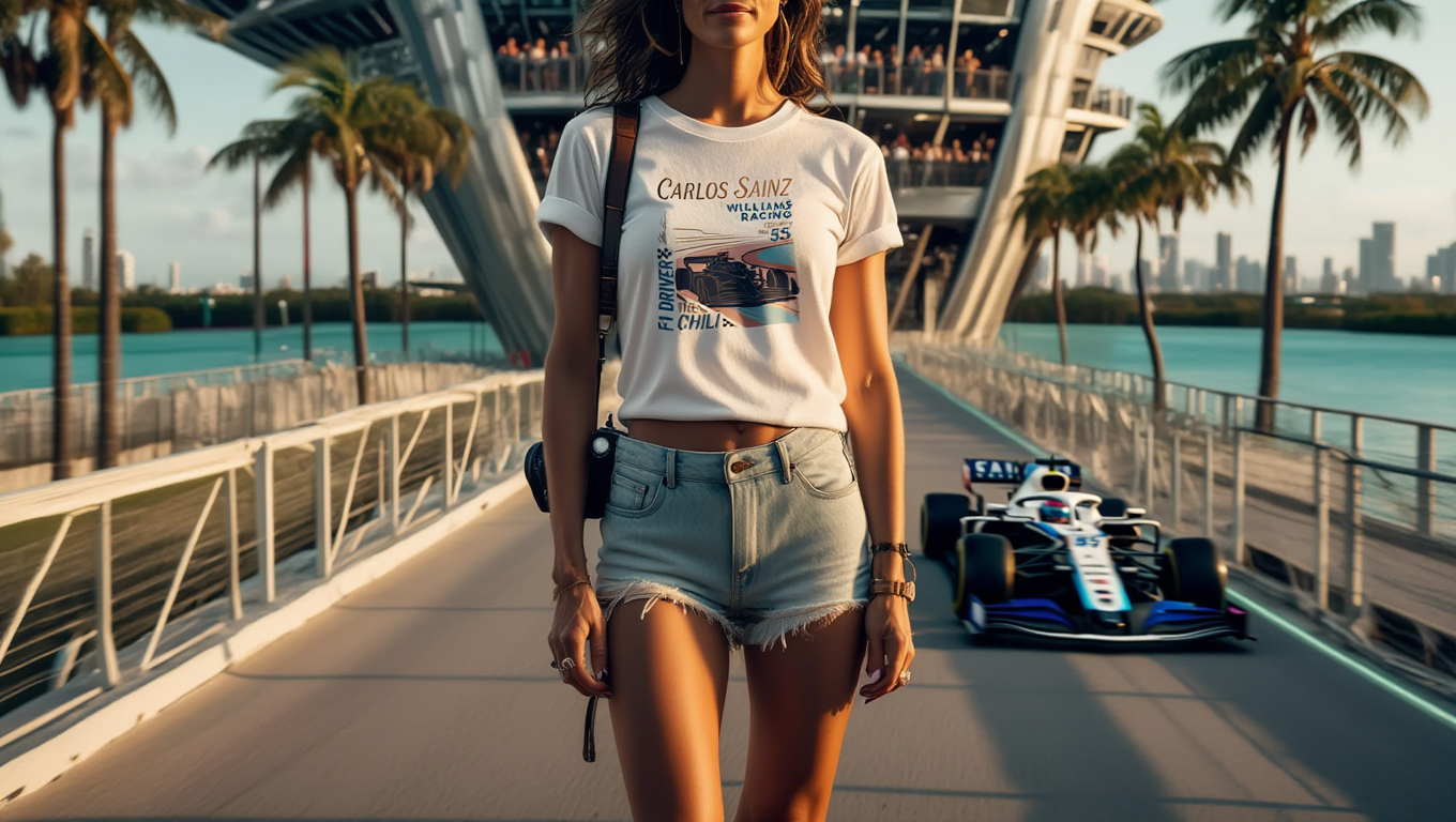 Formula One T-Shirt | Williams Racing/Carlos Sainz retro style