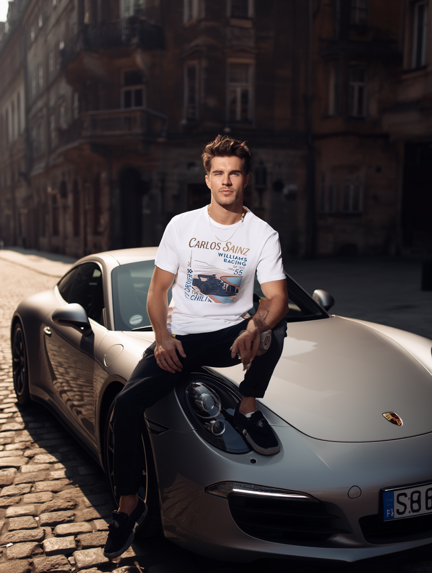 Formula One T-Shirt | Williams Racing/Carlos Sainz retro style