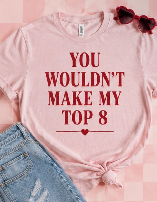 Sarcastic Graphic Tee Women - Y2K Nostalgia Pink Shirt, Retro Top 8 Humor, Oversized Casual Preppy Unisex T-Shirt