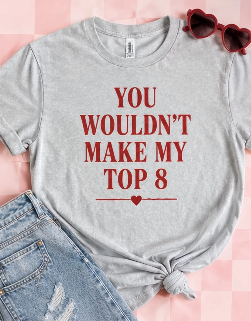 Sarcastic Graphic Tee Women - Y2K Nostalgia Pink Shirt, Retro Top 8 Humor, Oversized Casual Preppy Unisex T-Shirt