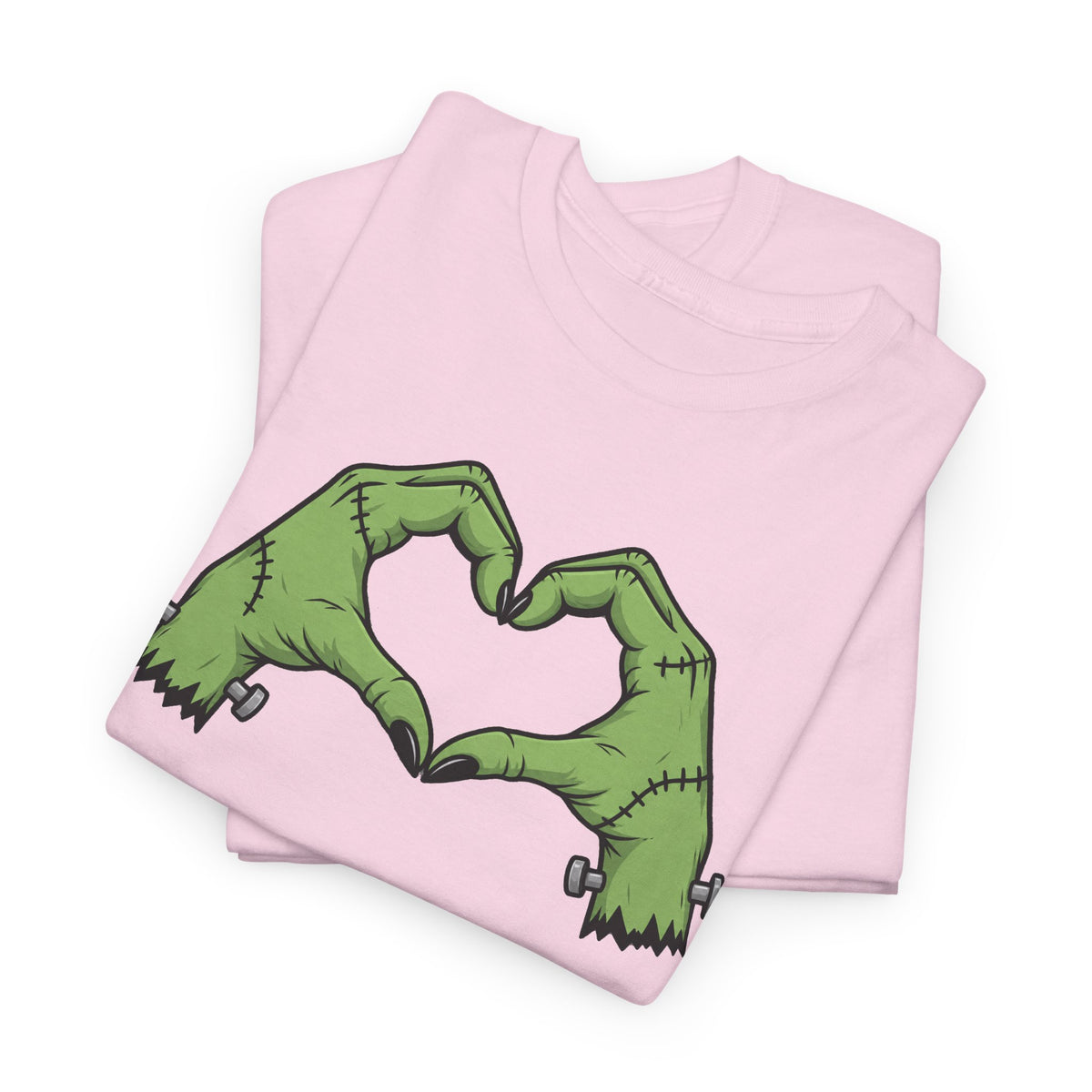 Frankenstein Heart Hands Halloween T-Shirt | Spooky Cute Graphic Tee | Halloween Shirt