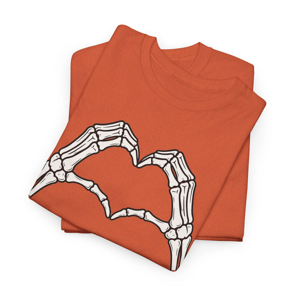 Skeleton Heart Hands Halloween Shirt | Millennial Heart Tee | Spooky Graphic T-Shirt | Halloween Shirt for Women