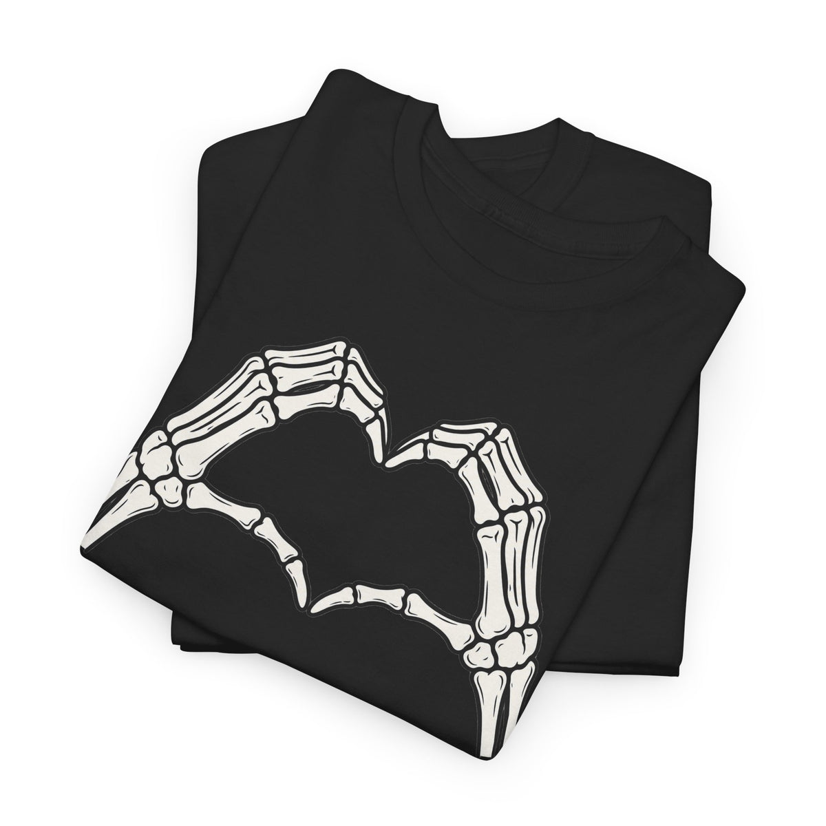 Skeleton Heart Hands Halloween Shirt | Millennial Heart Tee | Spooky Graphic T-Shirt | Halloween Shirt for Women