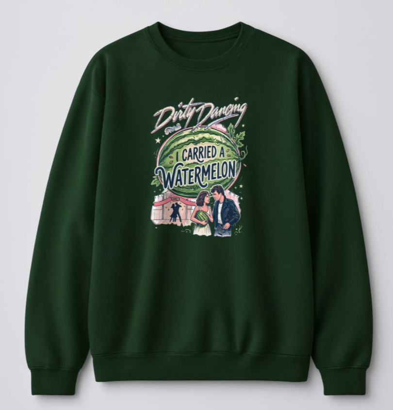 I Carried a Watermelon Sweatshirt | Retro Summer Quote Crewneck | Vintage Inspired Graphic Sweatshirt