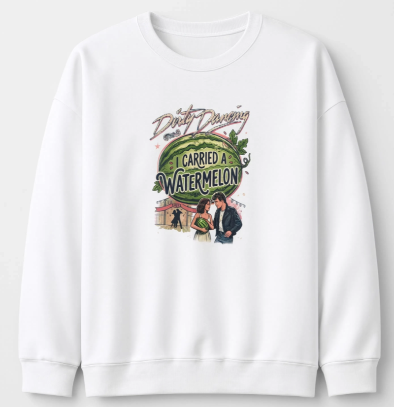 I Carried a Watermelon Sweatshirt | Retro Summer Quote Crewneck | Vintage Inspired Graphic Sweatshirt