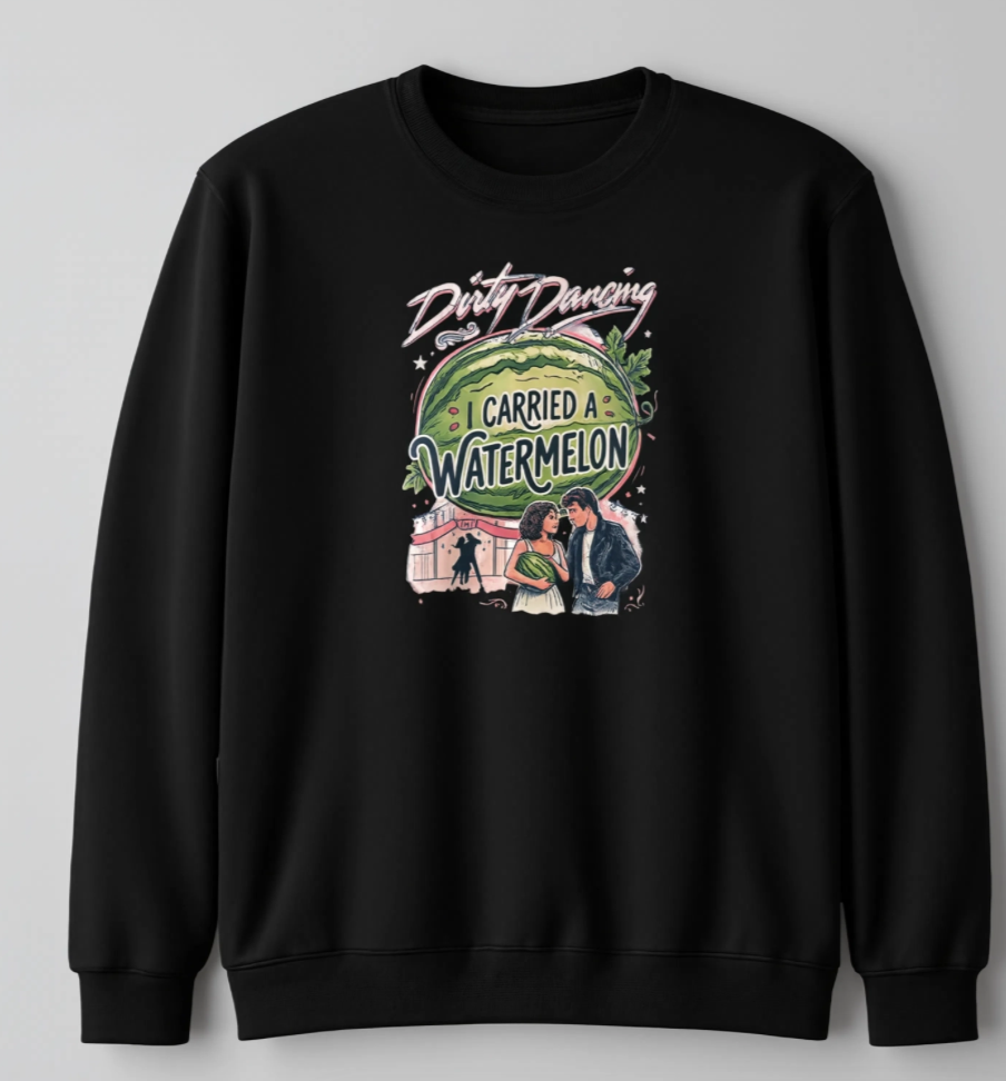 I Carried a Watermelon Sweatshirt | Retro Summer Quote Crewneck | Vintage Inspired Graphic Sweatshirt