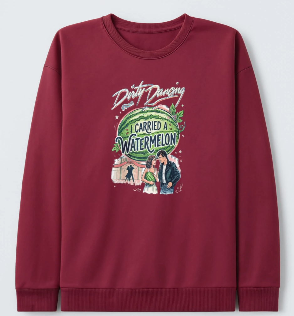I Carried a Watermelon Sweatshirt | Retro Summer Quote Crewneck | Vintage Inspired Graphic Sweatshirt