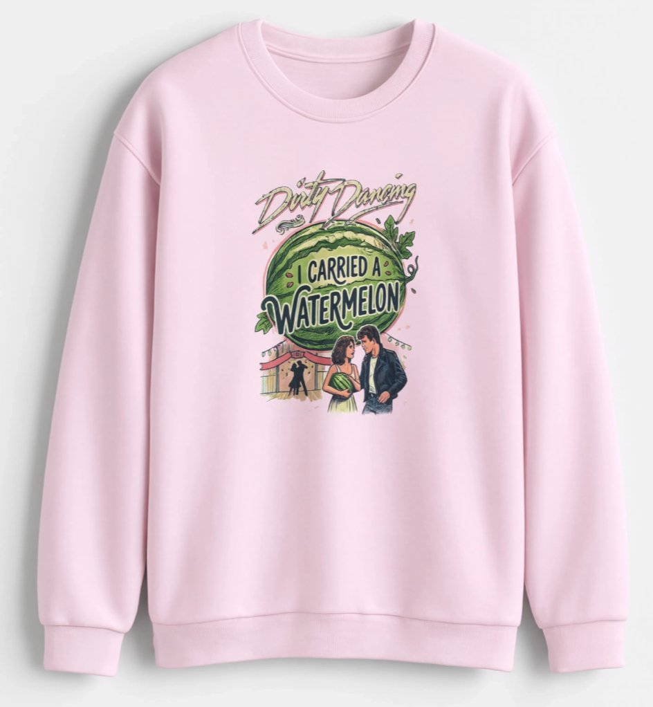 I Carried a Watermelon Sweatshirt | Retro Summer Quote Crewneck | Vintage Inspired Graphic Sweatshirt