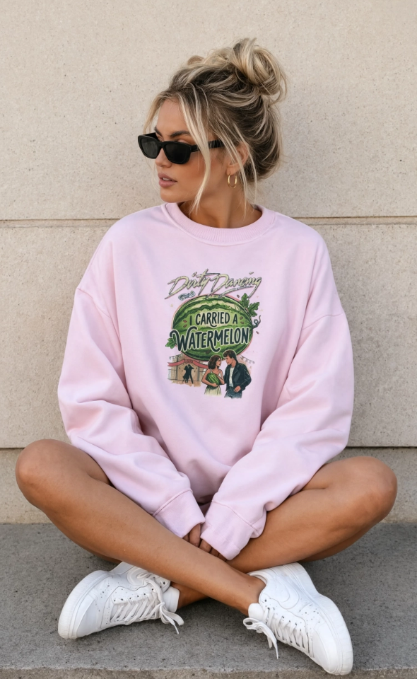 I Carried a Watermelon Sweatshirt | Retro Summer Quote Crewneck | Vintage Inspired Graphic Sweatshirt