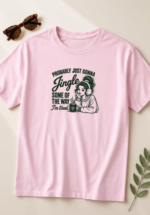 Probably Just Gonna Jingle Some of the Way Christmas Shirt | Funny Tired Christmas T-Shirt | Holiday Humor Graphic Tee