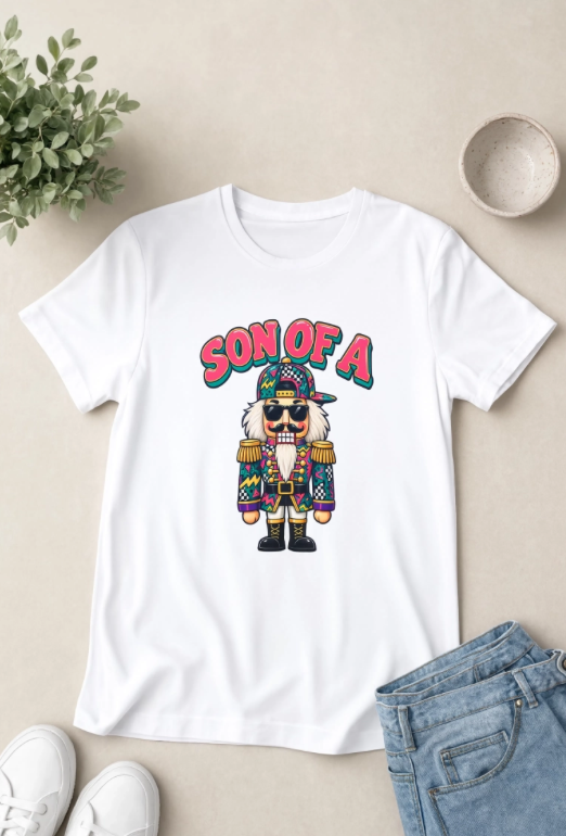 Son of a Nutcracker Christmas Shirt | Funny Christmas T-Shirt | Retro Nutcracker Graphic Tee | Millennial Holiday Shirt