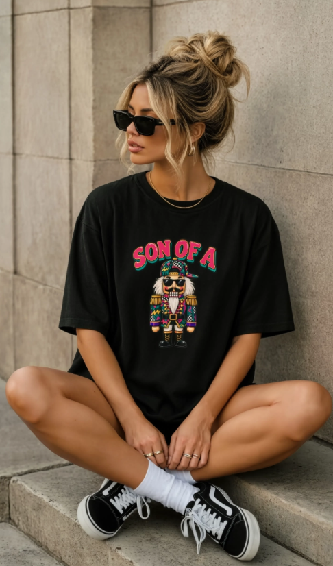 Son of a Nutcracker Christmas Shirt | Funny Christmas T-Shirt | Retro Nutcracker Graphic Tee | Millennial Holiday Shirt