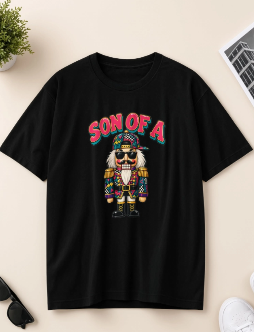 Son of a Nutcracker Christmas Shirt | Funny Christmas T-Shirt | Retro Nutcracker Graphic Tee | Millennial Holiday Shirt