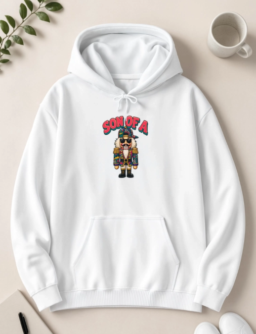 Son of a Nutcracker Christmas Hoodie | Funny Christmas Hoodie | Retro Nutcracker Holiday Sweatshirt | Millennial Christmas Hoodie