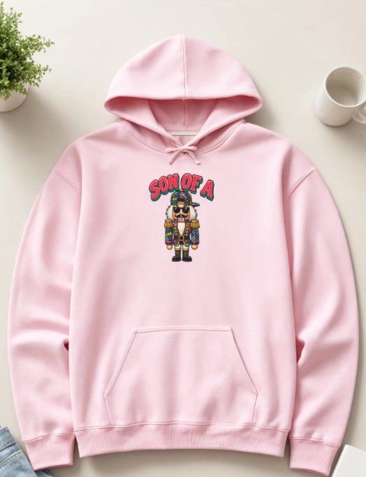 Son of a Nutcracker Christmas Hoodie | Funny Christmas Hoodie | Retro Nutcracker Holiday Sweatshirt | Millennial Christmas Hoodie